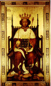 Richard II of England, coronation portrait, Westminster Abbey.