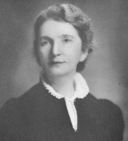 Margaret Sanger around 1938. All authorized published
        photographs, including this one, were staged in an attempt to show Mrs Sanger as
        a conservative, serious, middle class and very respectable lady.