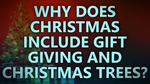 Why does Christmas include gift giving and Christmas trees?