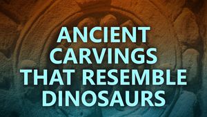 Ancient carvings that resemble dinosaurs
