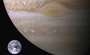 Jupiter earth