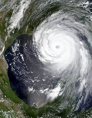 Satellite photo of Hurricane Katrina
