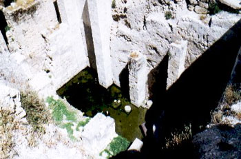 There is in Jerusalem a pool called the Pool of Bethesda; this is what it looks like today. (To go in the para that says: The photo (left) shows how it looks today.)
