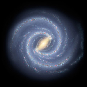 The Milky Way galaxy in which planet Earth is located