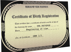 Die heelal se geboortesertifikaat